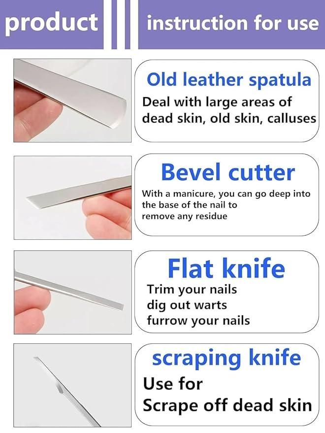 5 Pieces Pedicure Knife Set with Storage Case