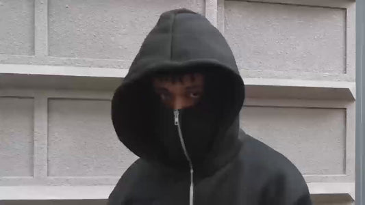 Men's Full Sleeves Zipper Hoodie with Mask